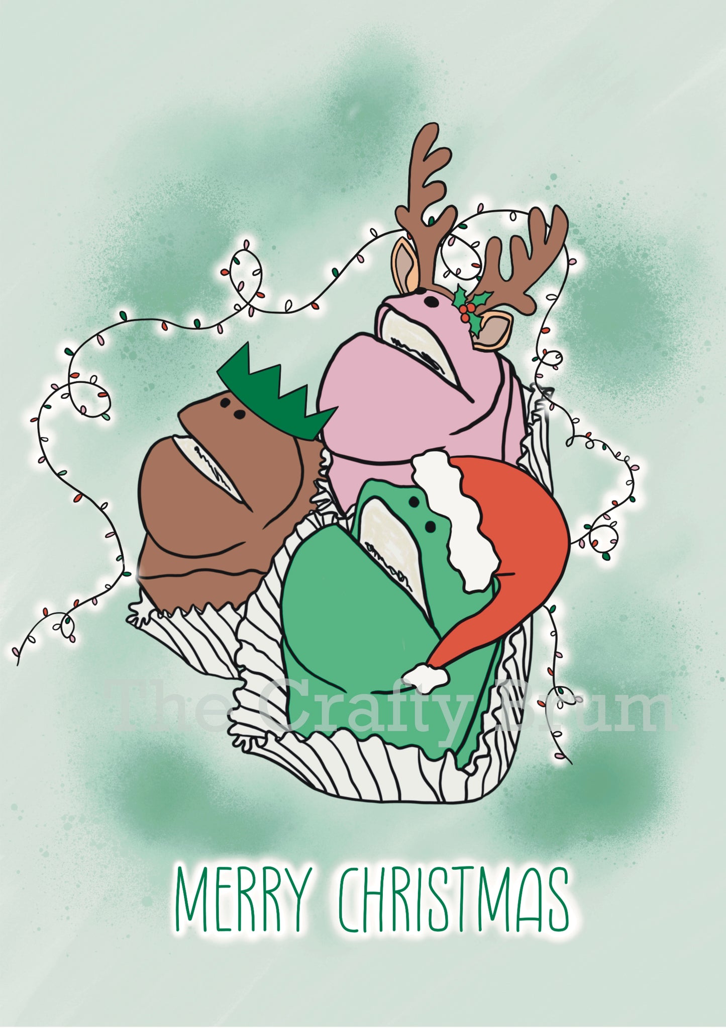 Christmas Frog Cakes Card