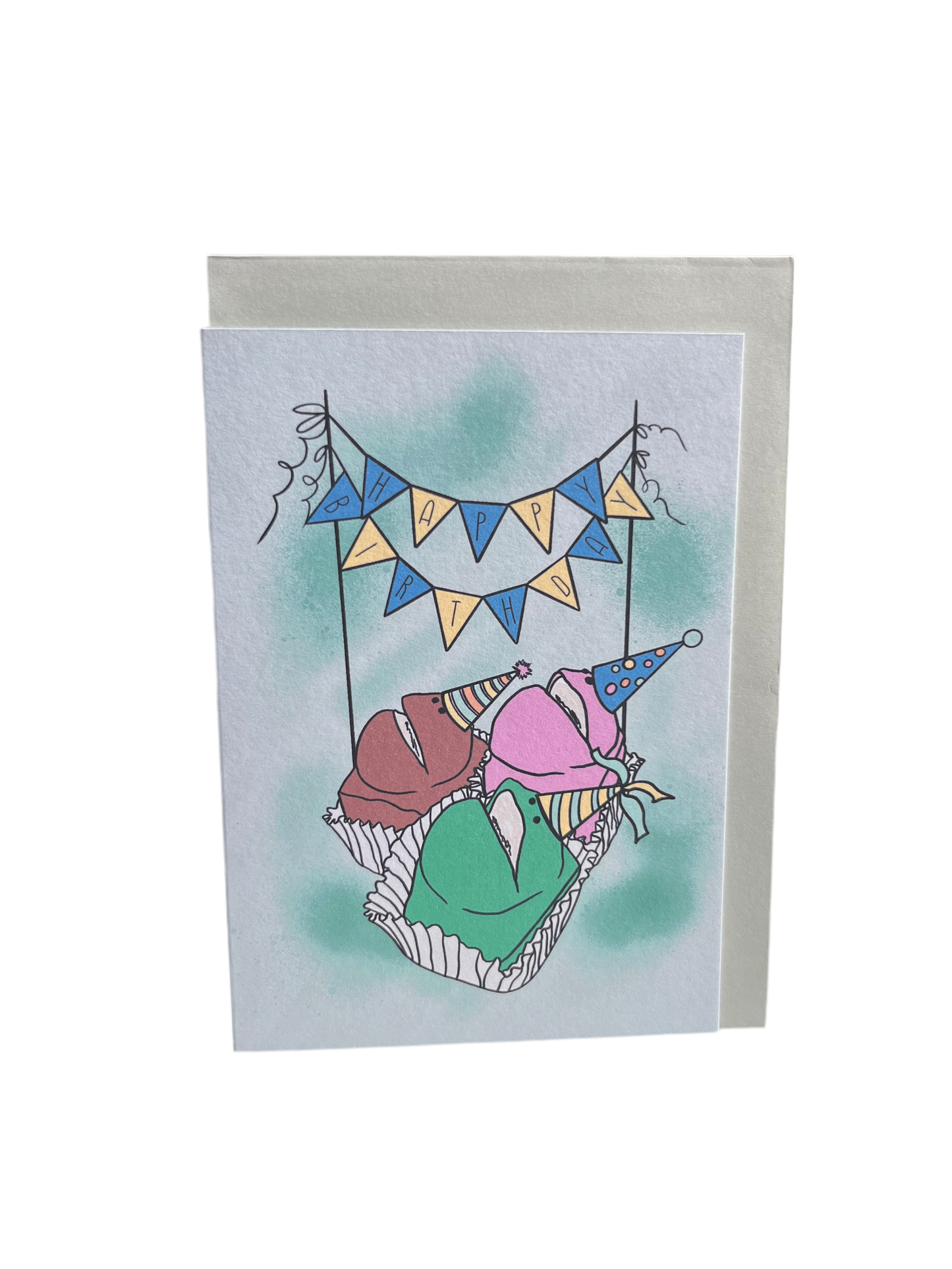 Birthday Frog Cakes Card