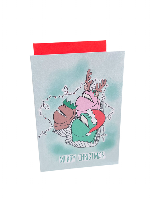 Christmas Frog Cakes Card