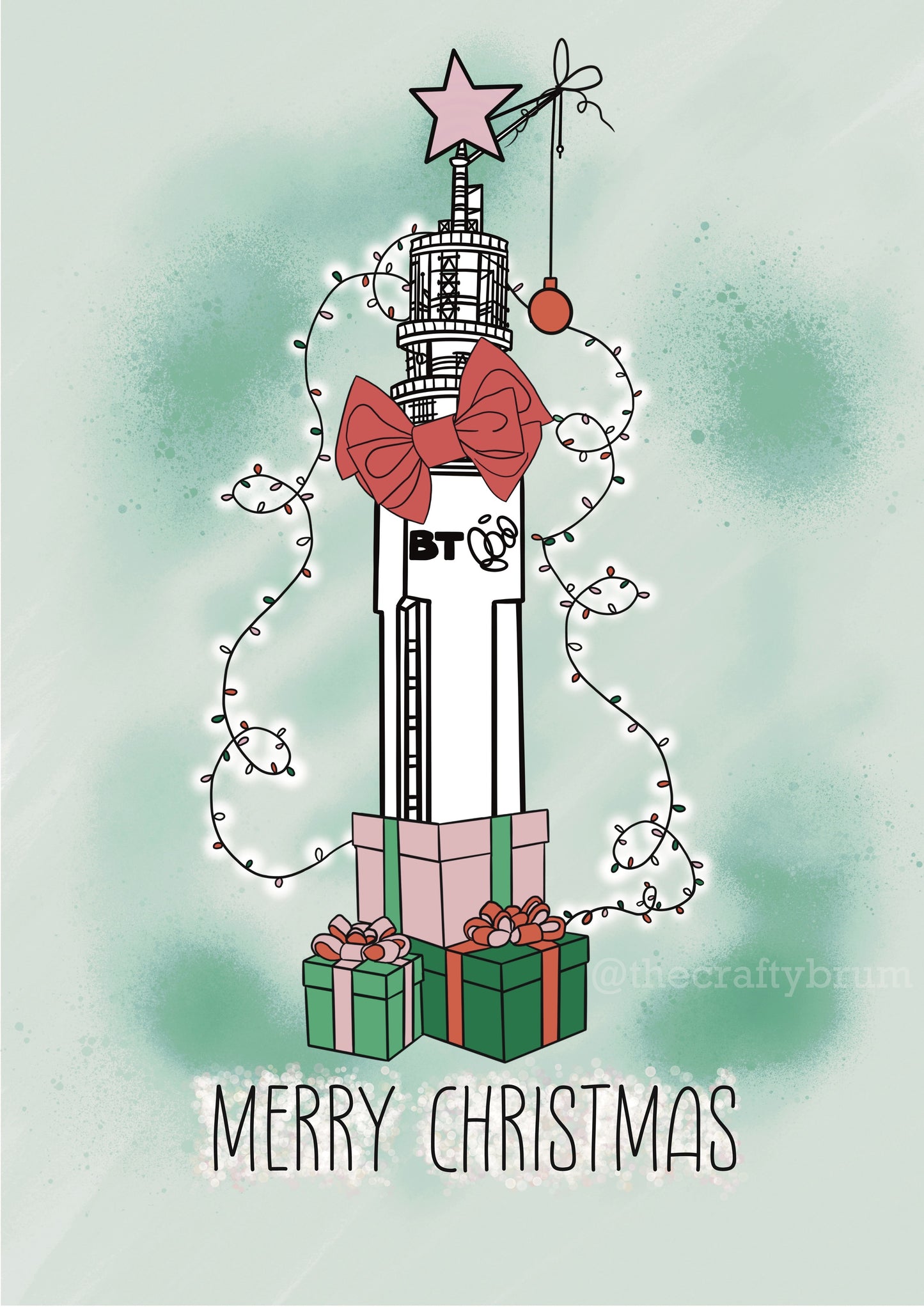 BT Tower Birmingham Christmas Card