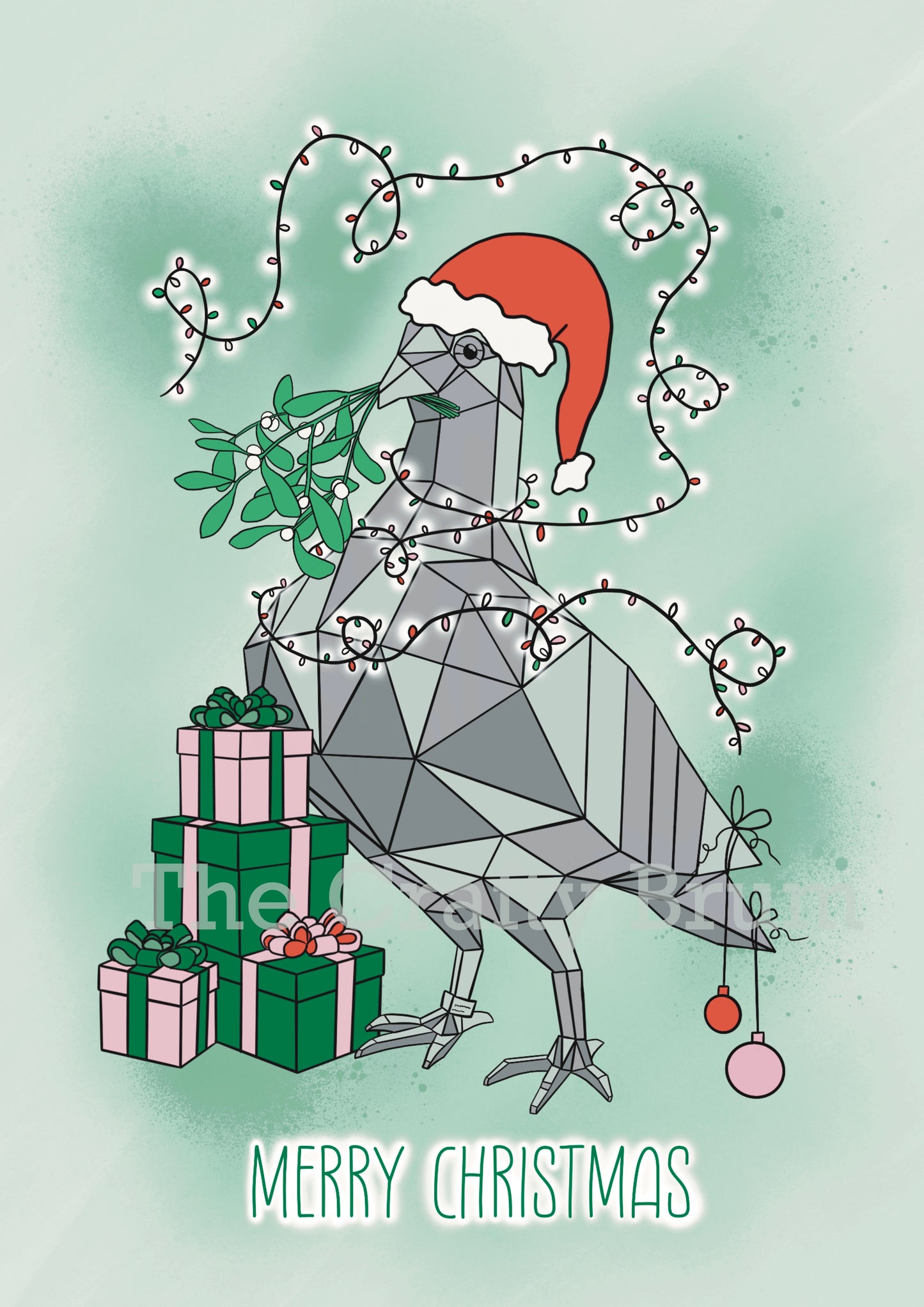 Christmas Pigeon Card