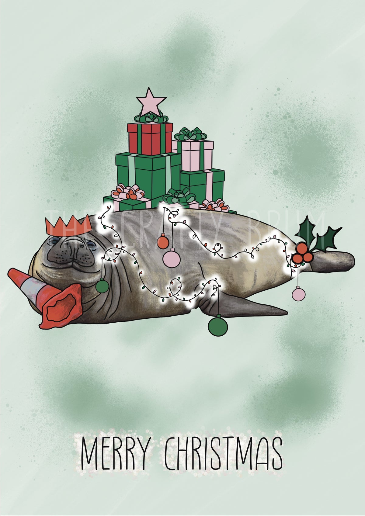Neil the Seal Christmas Card