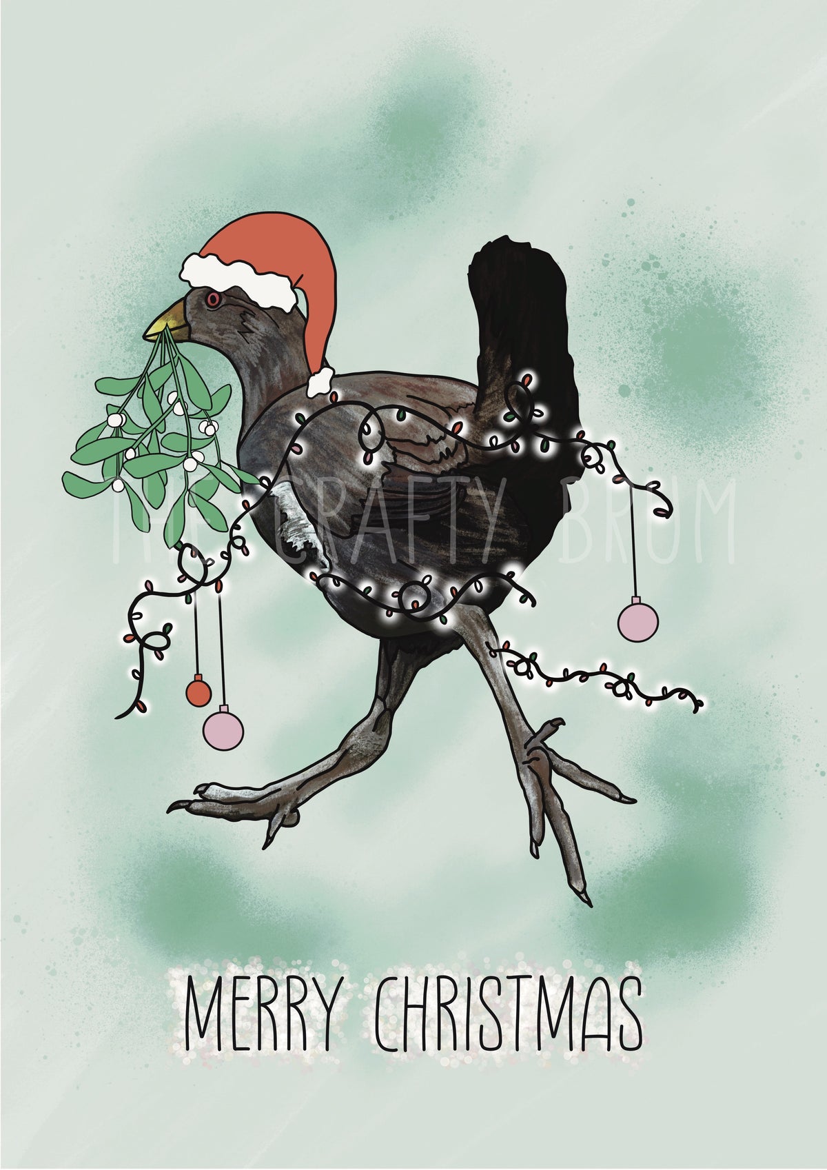 Tassie Turbo Chook Christmas Card