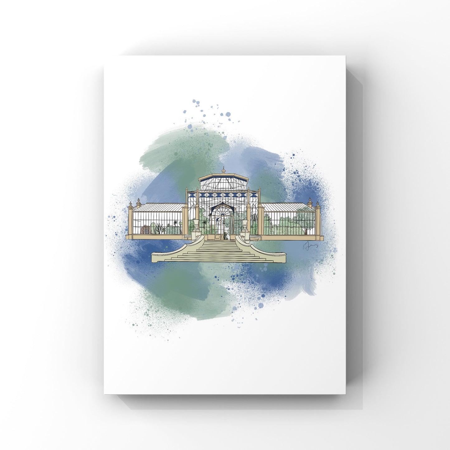 The Palm House Adelaide Botanical Gardens Coloured