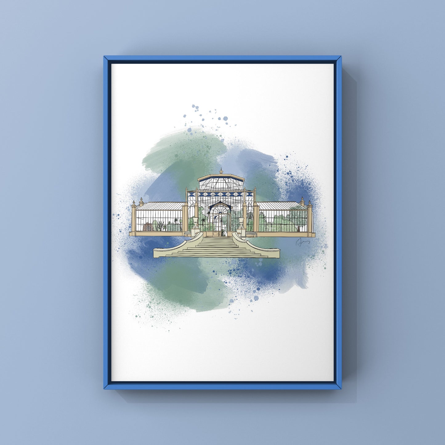 The Palm House Adelaide Botanical Gardens Coloured