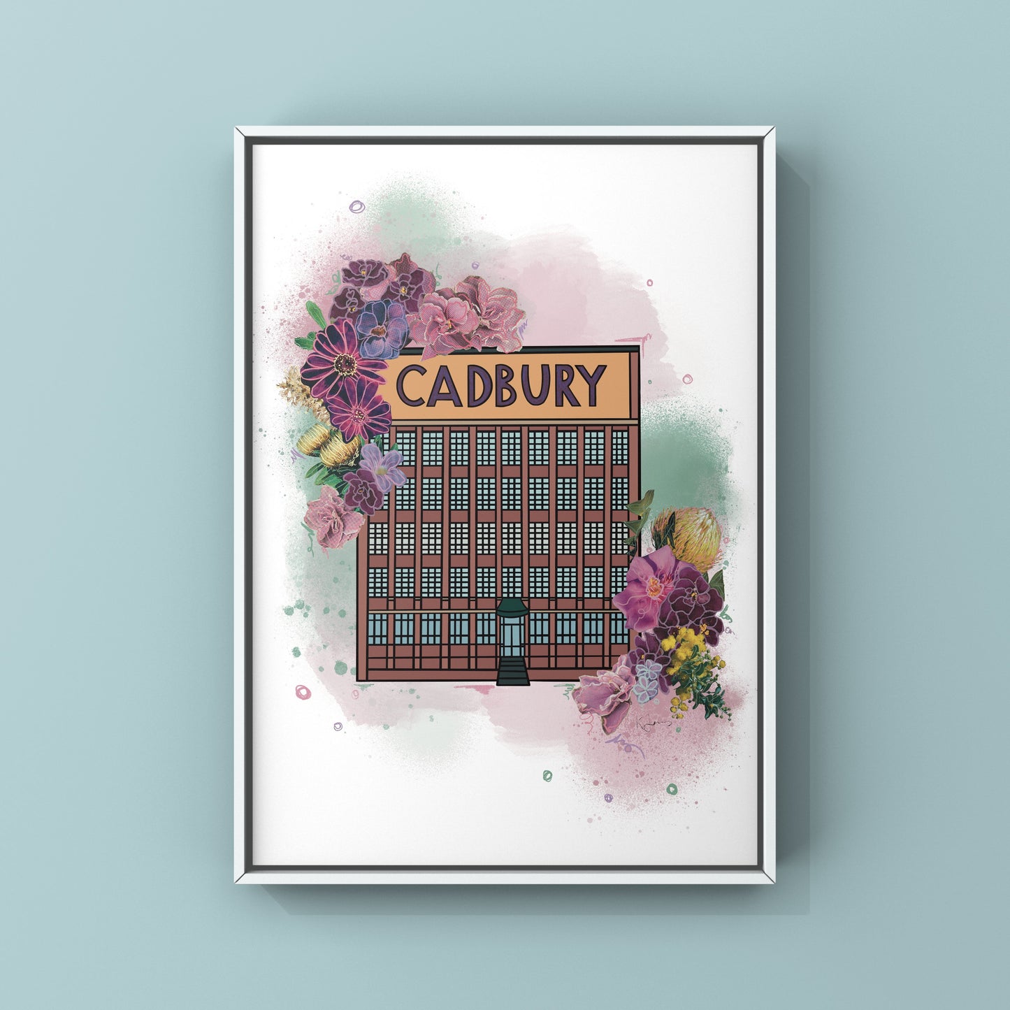 Cadbury Factory Bournville Botanical Print