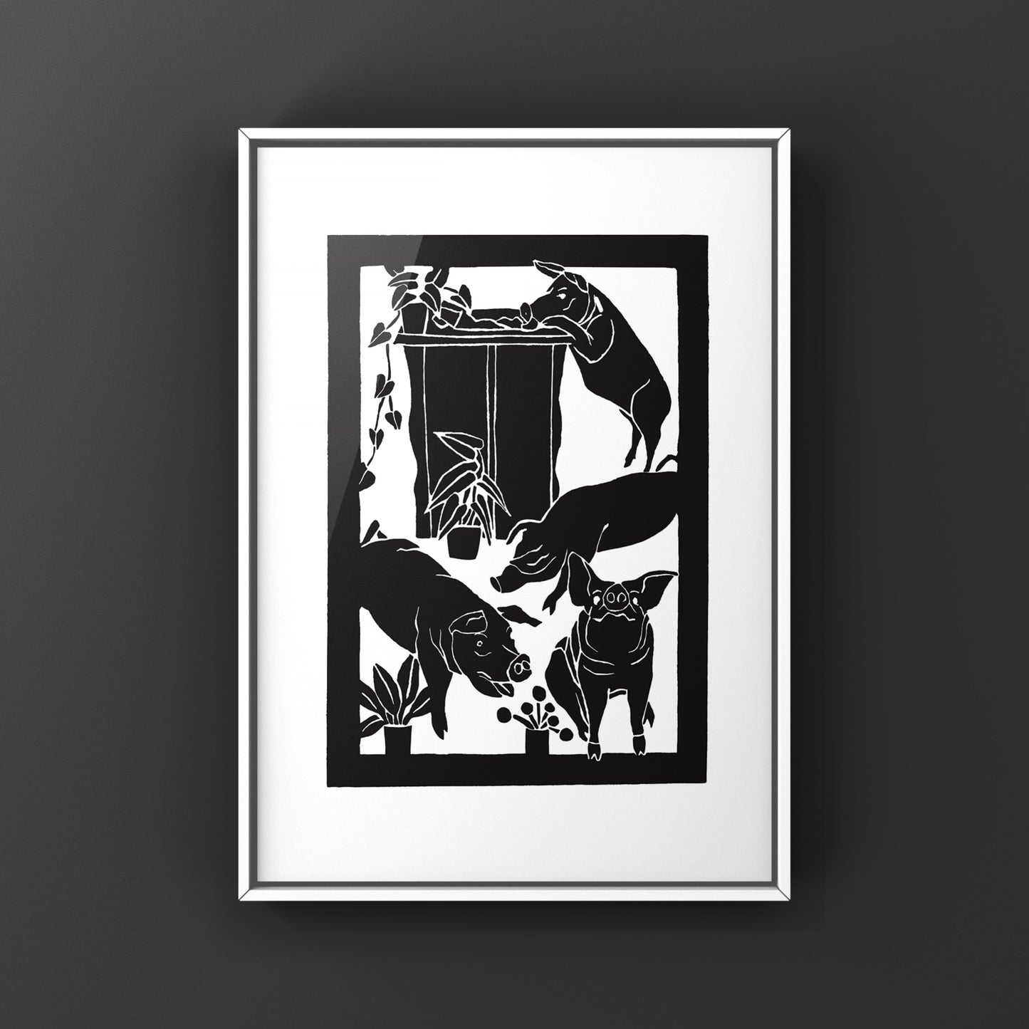 Rundle Mall Piggies Lino