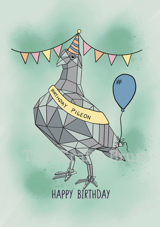 Pigeon Adelaide Birthday Card