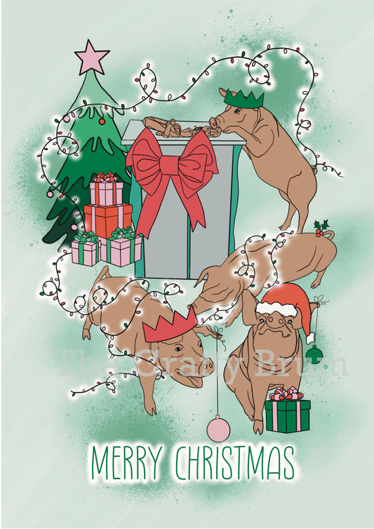 Piggies Adelaide Christmas Card