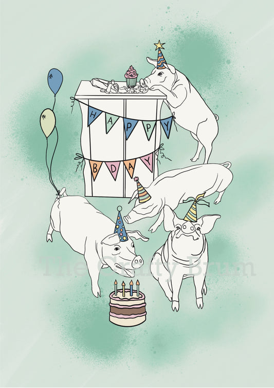 Piggies Adelaide Birthday Card