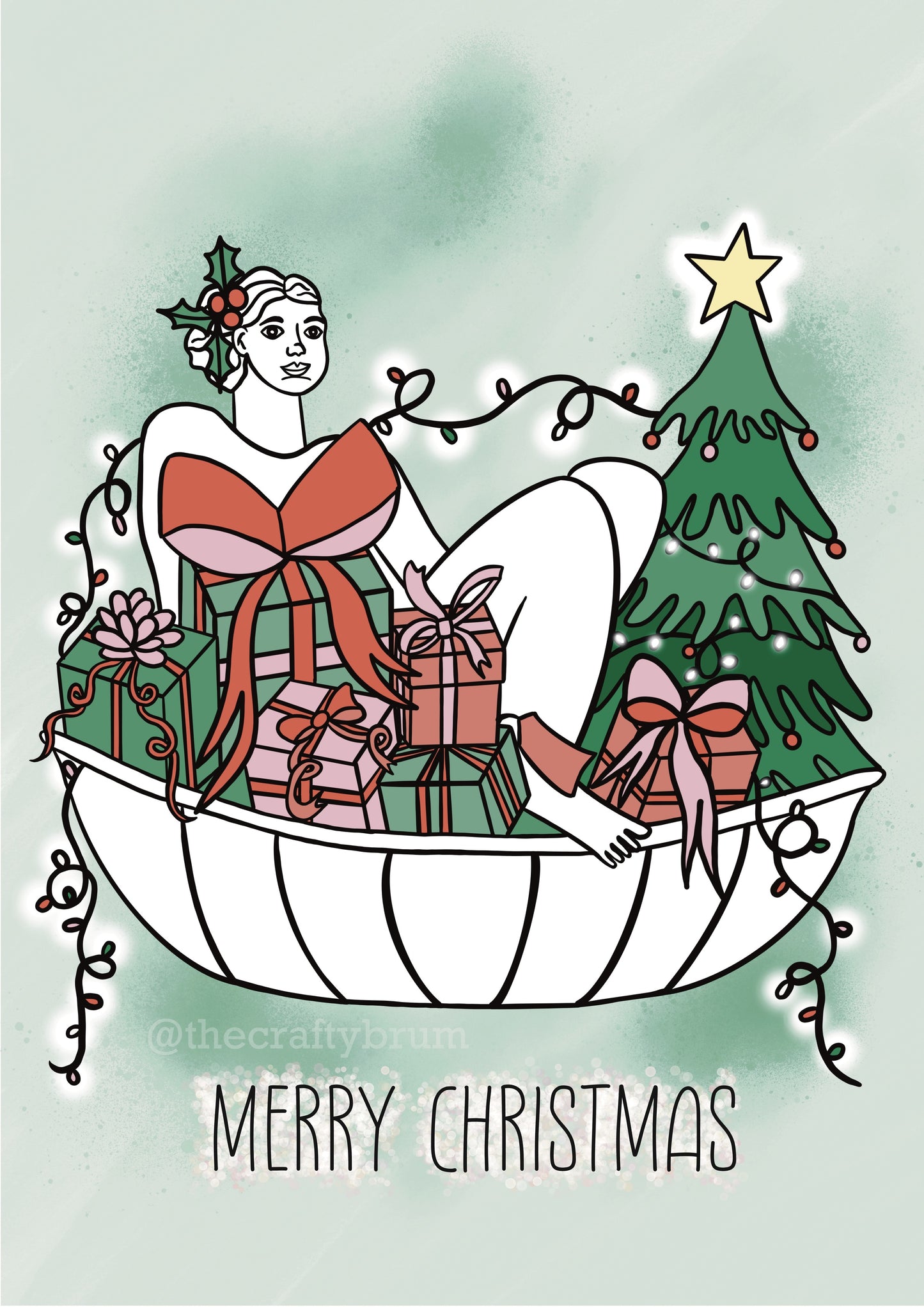 Floozie in the Jacuzzi Birmingham Christmas Card
