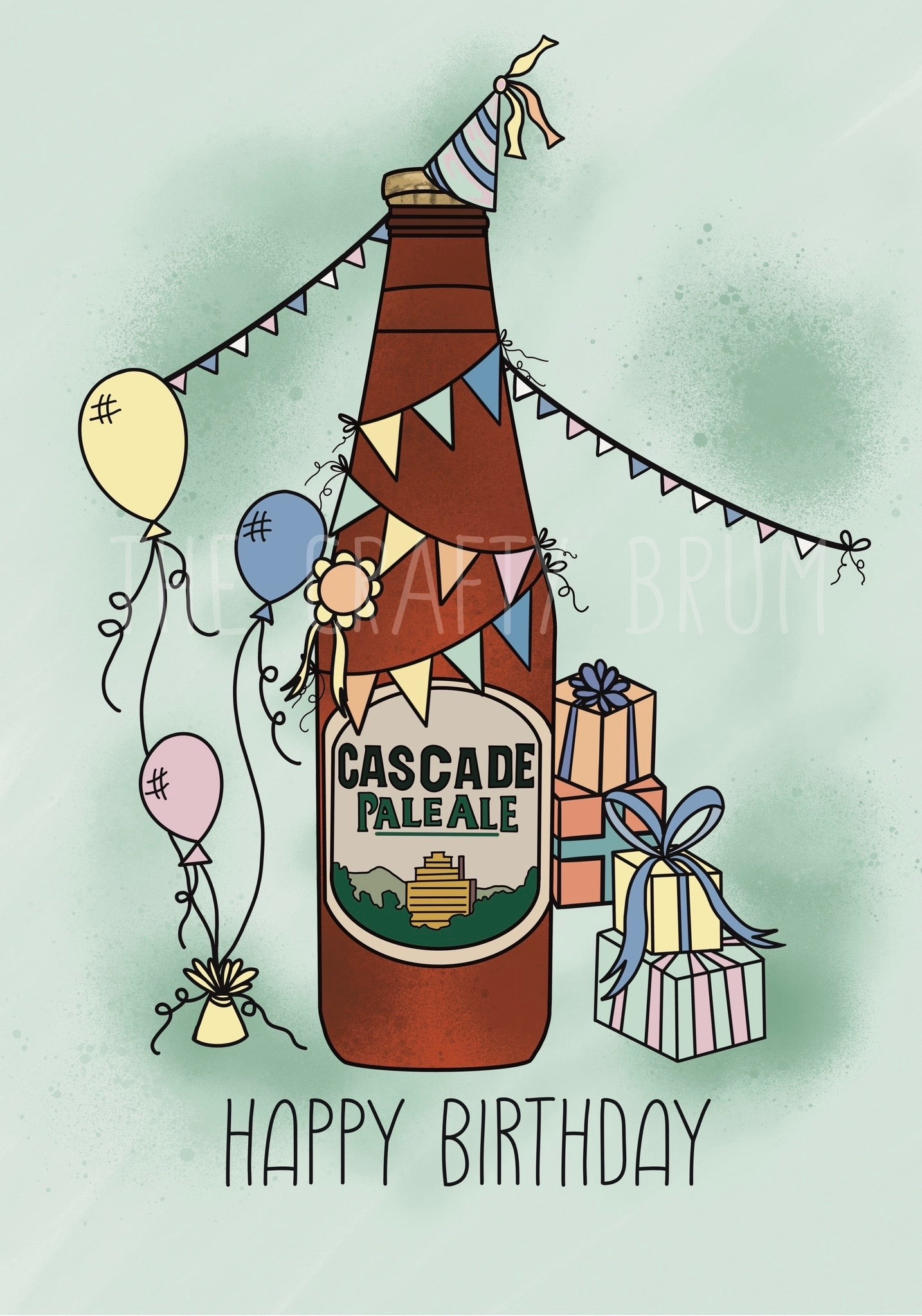 Cascade Pale Ale Tasmania Birthday Card