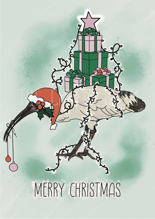 Bin Chicken Christmas Card