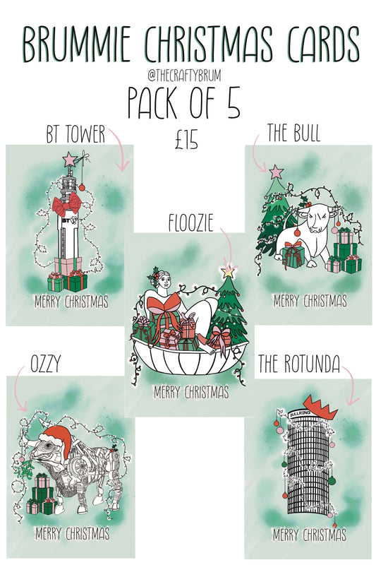 Brummie Christmas Cards 5 Pack
