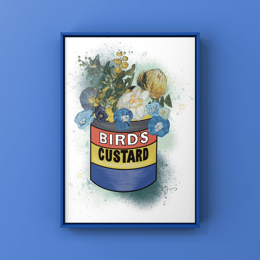 Bird's Custard Botanical Print