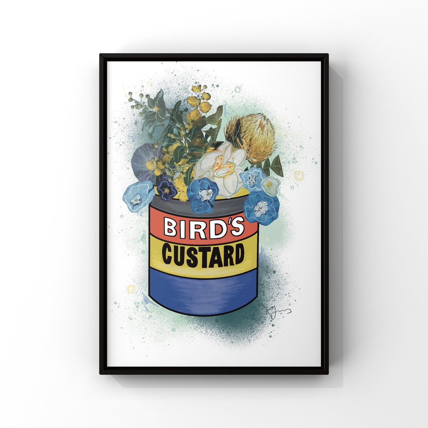 Bird's Custard Botanical Print