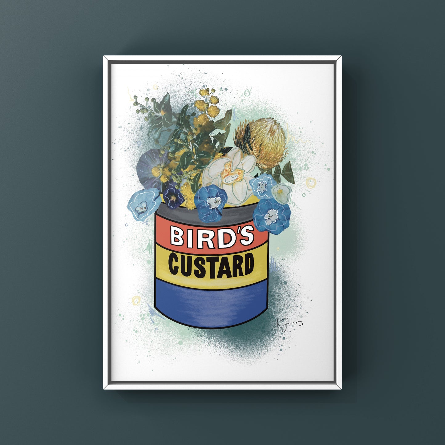 Bird's Custard Botanical Print