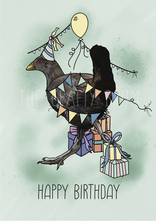 Tassie Turbo Chook Birthday Card