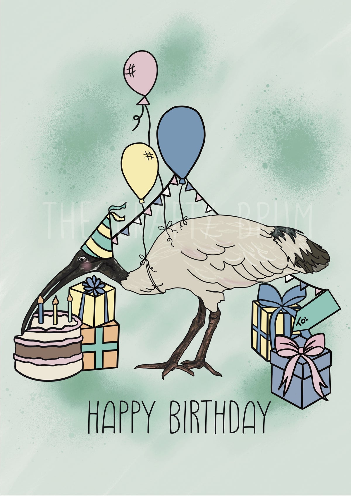 Bin Chicken Birthday Card
