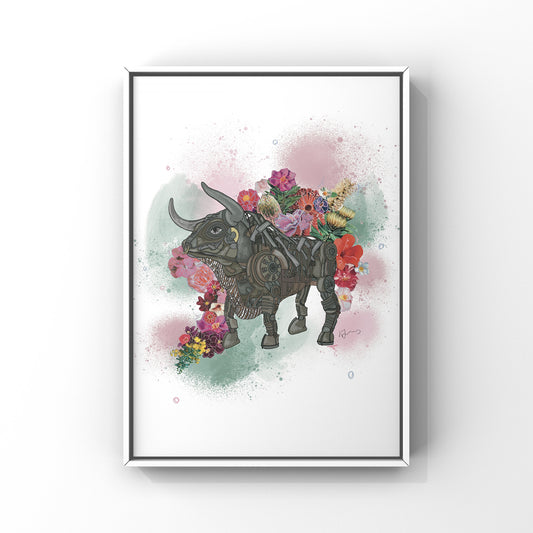 Mechanical Bull Birmingham Print
