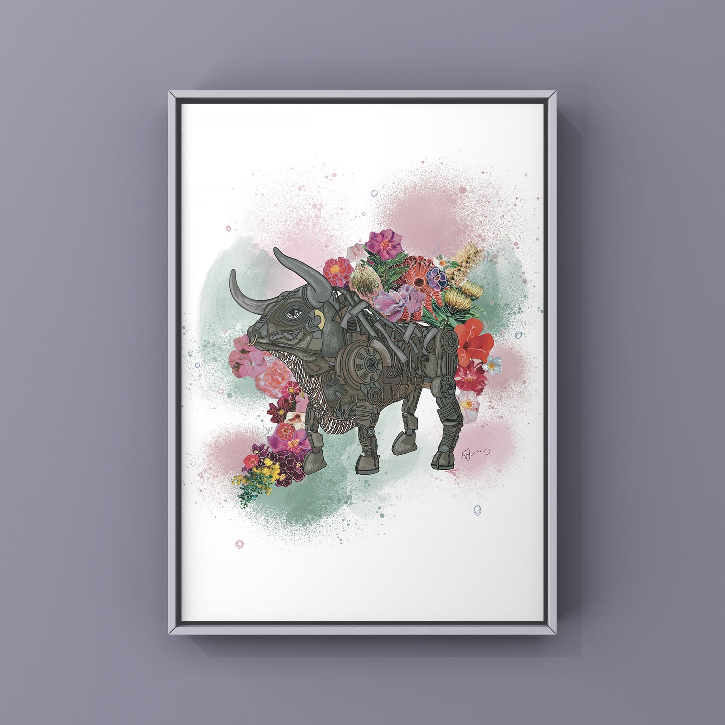 Mechanical Bull Birmingham Print