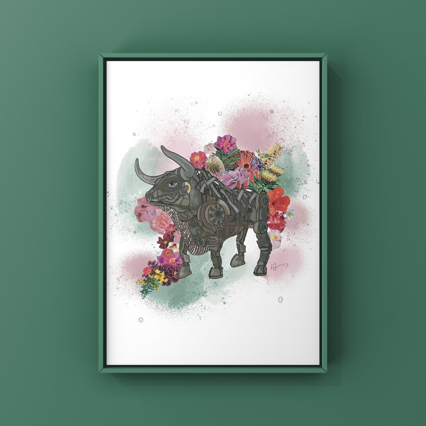Mechanical Bull Birmingham Print